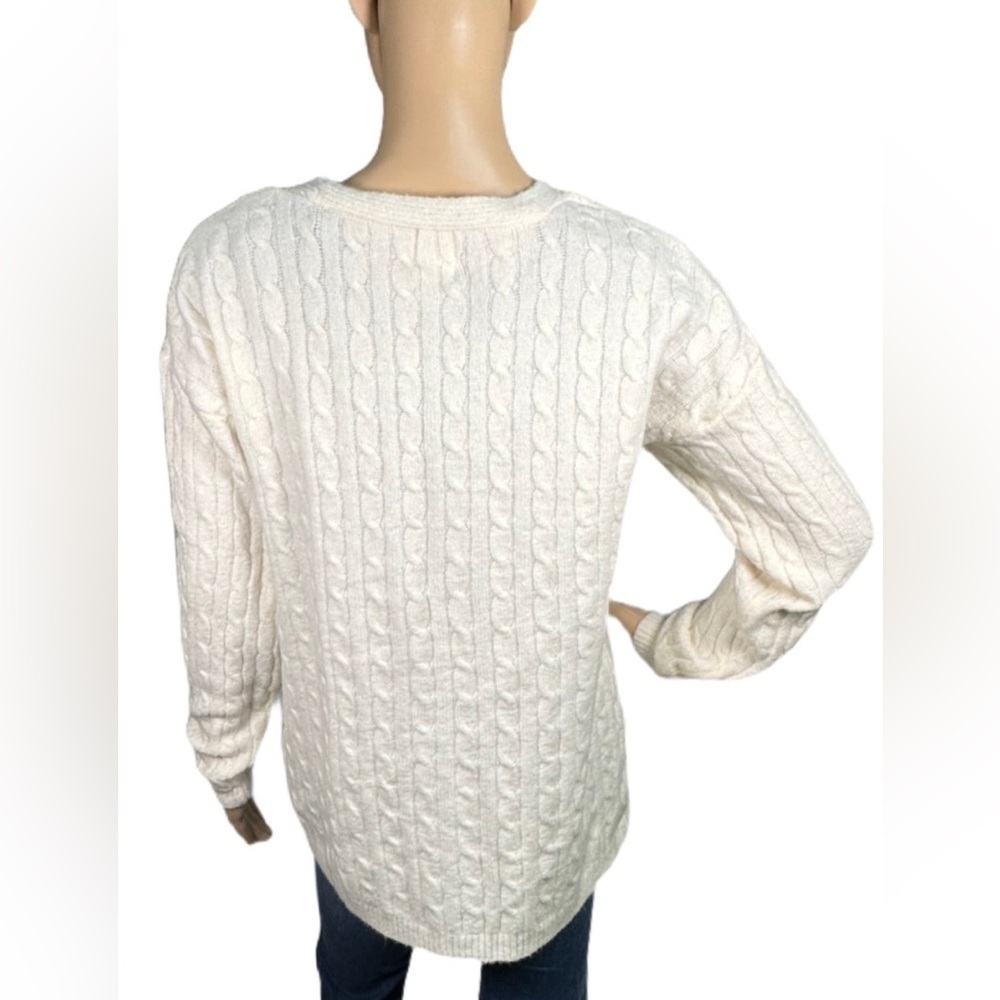 HIPPIE ROSE Baby-Cable-Knit Button Front Cardigan - Picture 3 of 4